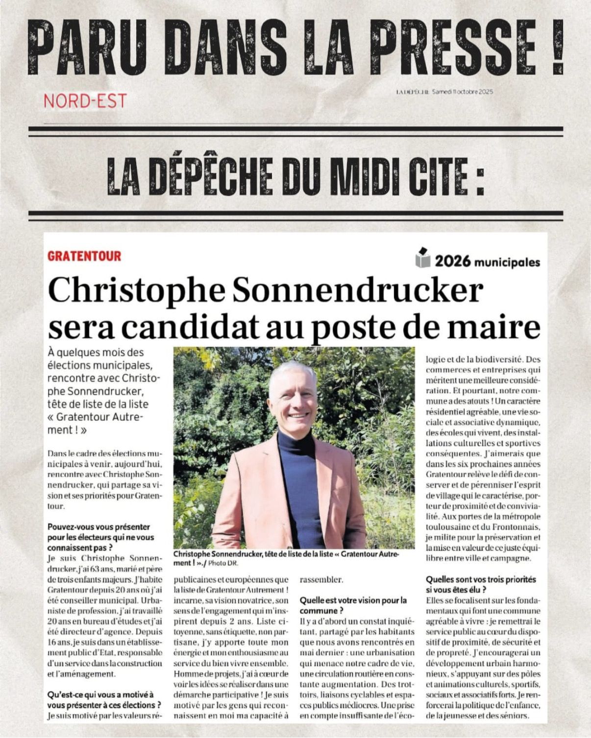 Article de La Dépêche du Midi